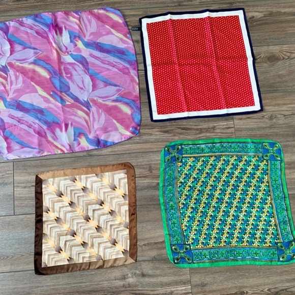 Pocket square scarfs of 4 - Picture 1 of 14